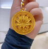 寓銀匠金包銀吊墜女蓮花鏤空花絲可旋轉黃金花開(kāi)富貴吊墜送老婆送女友 花絲旋轉蓮花吊墜 總重約20克*包金1.1克 曬單實(shí)拍圖