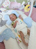 新安代嬰兒床中床新生兒0-3歲床 睡覺可移動便攜式嬰兒床折疊床 小萌熊床+斜坡墊+腿托+游戲欄 曬單實(shí)拍圖