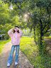 小豬彼特女童秋裝套裝2025新款洋氣兒童春秋衛(wèi)衣女孩衣服女大童韓系學院風 13131藍色 170 cm 曬單實拍圖