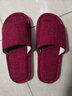 優(yōu)品鞋靴 亞麻拖鞋男女情侶涼拖鞋女春秋款家居夏季室內木地板防滑平跟拖鞋男 大紅 39-40適合37-38 曬單實(shí)拍圖
