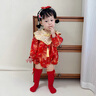 WVD國(guó)際品牌周歲禮服女寶寶秋冬款中國(guó)風(fēng)一歲抓周滿(mǎn)月百日宴禮服嬰兒包p唐裝 無(wú)袖夏款 均碼 曬單實(shí)拍圖