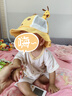 愛(ài)貝迪拉（AIBEDILA）寶寶帽子嬰兒防曬帽兒童遮陽(yáng)帽男童漁夫帽女?huà)胗變号杳?【透氣網(wǎng)眼】立體長(cháng)頸鹿 M【頭圍44-49cm】 曬單實(shí)拍圖