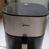 美的（Midea）透明可視空氣炸鍋 家用不用翻面易用旋鈕 蒸汽嫩烤不干柴 實用大容量5.3L 金屬腔體無異味KZE538J5 曬單實拍圖