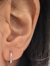 蒂卡世琦999純銀養(yǎng)耳洞耳圈耳釘女圓圈高級(jí)感耳骨釘睡覺免摘耳飾生日禮物 14mm足銀耳圈一對(duì)【適合耳垂】 曬單實(shí)拍圖