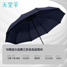 天堂 全自動(dòng)雨傘三折 10骨加固一鍵開收易甩干簡(jiǎn)約晴雨傘 烏木黑 曬單實(shí)拍圖