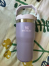 STANLEY拎拎杯吸管杯水杯保溫杯不銹鋼杯子大容量辦公591ML-薰衣草紫 曬單實拍圖