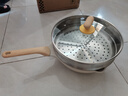 炊大皇炒鍋 麥飯石色不沾鍋30cm帶蒸屜少油煙炒菜鍋平底炒鍋 電磁爐通用 曬單實(shí)拍圖