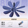 奧克斯（AUX）小吊扇蚊帳電風(fēng)扇家用學(xué)生宿舍用床上輕音微風(fēng)小型小電風(fēng)扇 全新升級藏青8葉-選購款【1.8m線(xiàn)長(cháng)大風(fēng)力】 曬單實(shí)拍圖