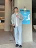 名創(chuàng  )優(yōu)品（MINISO）麻灰色衛衣男美式oversize潮牌cleanfit寬松連帽重磅開(kāi)衫拉鏈外套 【325G重磅】麻灰(空白) L /175(體重120-140斤) 曬單實(shí)拍圖