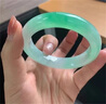 千意手鐲冰種翡翠陽(yáng)緬甸綠扁條玉鐲女翡翠半山半水送女友母親生日禮物 手鐲冰種【精美禮盒裝】 手鐲內徑58mm 曬單實(shí)拍圖