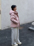 波司登（BOSIDENG）【七夕禮物】25新款羽絨服男女同款情侶90絨連帽短外套B250245550 橡皮粉1638 L 170/92A 體重約120-130斤 曬單實拍圖