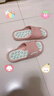 ECAC按摩拖鞋女款2025新款夏居家防滑防臭足弓支撐平底養(yǎng)生涼老人拖鞋 皮紅【材質(zhì)升級款送爸媽更安心】 36 -37（推薦35-36腳） 曬單實拍圖