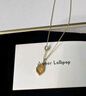 Amber Lollipop黃子弘凡同款水晶項鏈女吊墜鎖骨鏈生日七夕情人節(jié)禮物送女友老婆 黃色（流光至境系列） 曬單實拍圖
