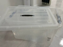 映季透明收納箱特大號塑料整理箱學(xué)生宿舍收納盒衣服玩具書(shū)籍儲物箱子 透明【金剛箱質(zhì)量最好】 超大號 （收納厚被子,羽絨服） 曬單實(shí)拍圖