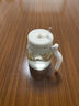 天喜（TIANXI）玻璃水杯大肚杯女高顏值辦公室大容量花茶茶水分離泡茶杯吸管杯子 梔子白980ML 曬單實(shí)拍圖