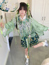 COMIC SOUL新款 原創(chuàng)國風中華漢服新中式熊貓竹雨初霽爆款可愛 內(nèi)搭+外衫+云肩+短裙 XS 均碼 曬單實拍圖
