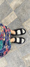 斯凱奇（Skechers）七夕禮物涼鞋女士夏季運(yùn)動(dòng)涼拖鞋外穿軟底透氣沙灘鞋溯溪鞋163542 曬單實(shí)拍圖