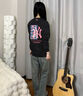 WYBT品牌聯(lián)名衛(wèi)衣男女2025春秋新款休閑寬松史迪仔棉質(zhì)情侶長袖T恤衫 024款黑色 XL （建議130-145斤） 曬單實拍圖