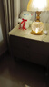 蘇柏雪歐式復(fù)古輕奢創(chuàng)意奶油風(fēng)簡(jiǎn)約玻璃遙控溫馨婚慶柜裝飾臥室床頭臺(tái)燈 按鈕開關(guān)三色變光 曬單實(shí)拍圖