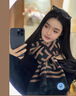法萊阿瑪尼（FALAMAONE）韓劇圍巾女秋冬季高級感圍脖女款爆款2025年新款生日禮物送女友 WJ58027 均碼 曬單實(shí)拍圖