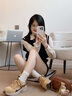 MANTENER GRAN2025秋季新款厚底增高休閑鞋女網(wǎng)面透氣輕便運動(dòng)鞋 MG女鞋 黃棕 現貨 36 曬單實(shí)拍圖