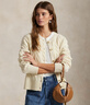Polo Ralph Lauren 拉夫勞倫  女裝 25年早秋修身版型絞花編結針織開(kāi)襟衫 100-米色 XS 曬單實(shí)拍圖