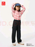 優(yōu)衣庫童裝男童女童法蘭絨格子襯衫長(cháng)袖襯衣薄外套上衣新款478132 12 桃紅色 140 曬單實(shí)拍圖