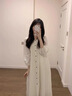 革曼孕婦裝套裝秋季2025法式寬松時(shí)尚減齡裙子春秋新款長(cháng)袖孕婦連衣裙 杏色連衣裙 XL 曬單實(shí)拍圖