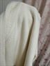 皮爾卡丹（pierre cardin）高領(lǐng)羊毛絨開(kāi)衫女寬松拉鏈純色長(cháng)袖毛衣外套加厚針織羊毛衫春秋新 米白色 均碼 80-140斤可穿 曬單實(shí)拍圖