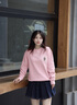 Teenie Weenie小熊女裝衛衣秋冬簡(jiǎn)約寬松休閑學(xué)院風(fēng)圓領(lǐng)套頭上衣 粉色 XS 曬單實(shí)拍圖