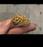行金銀中黃金吊墜 足金999蹦迪珠DIY項鏈吊墜 菱形珠編繩掛墜送禮生日禮物 蹦迪珠吊墜(多顆)克重多退少補 約0.9克 曬單實(shí)拍圖