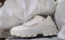 斯凱奇（Skechers）女鞋秋季蜜糕鞋厚底增高老爹鞋時(shí)尚潮流小個(gè)子百搭休閑鞋177223 乳白色/OFWT 36 曬單實(shí)拍圖