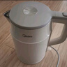 美的（Midea）【國家補貼】燒水壺電熱水壺大容量 家用水壺燒水304不銹鋼 雙層防燙智能防干燒多重防護無(wú)縫內膽 1.5L 暖壺圓墩墩MK-SHM1569 曬單實(shí)拍圖