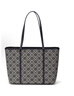 Tory Burch 湯麗柏琦 T MONOGRAM 小號拉鏈托特包TB 166419 Tory 海軍藍 405 OS 曬單實(shí)拍圖