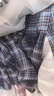 多多家【鹽系文藝風(fēng)】男童襯衫2025秋季帥氣清爽小藍格長(cháng)袖兒童純棉上衣 曬單實(shí)拍圖