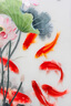 瑪朵維汀新中式蘇繡九魚圖玄關(guān)裝飾畫豎版手工刺繡走廊過道背景畫掛墻壁畫 《年年有余》 尺寸：75*135cm 曬單實(shí)拍圖