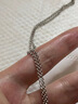 胖東來品質(zhì)銀項鏈素鏈無吊墜銀鏈鎖骨鏈S925純銀項鏈女士鏈男項鏈 純銀珍珠鏈 45CM 曬單實拍圖