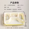 登比一次性飯盒四格餐盒食品級外賣(mài)快餐分格帶厚蓋打包盒1000ml*50套 曬單實(shí)拍圖