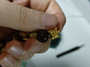 御邪黃金貔貅寶寶琺瑯彩足金999轉運珠手串配飾520禮物 黃金貔貅寶寶：約0.4g 曬單實(shí)拍圖
