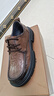 駱駝（CAMEL）舒適通勤軟底抓紋牛皮經(jīng)典男士商務(wù)休閑皮鞋 G15A155051 棕色 41 曬單實(shí)拍圖