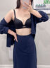 OEING內衣女小胸聚攏無(wú)鋼圈性感內衣無(wú)痕收副乳防下垂調整型文胸罩 黑色單件 M （34/75AB杯）厚1.8cm 曬單實(shí)拍圖