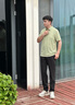 金利來【臺球運動系列】短袖polo衫男斯諾克桌球中八新款涼感速干T恤 翻領(lǐng)-淺綠色14-STSH098B7303 XL 曬單實拍圖