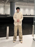 TRYFORLOVE原創(chuàng)情侶裝開(kāi)衫毛衣高級(jí)感2025新款針織秋冬外套男女 米白色 S 曬單實(shí)拍圖