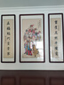 尚得堂手繪中堂掛畫(huà)農村新中式堂屋對聯(lián)字畫(huà)客廳裝飾畫(huà)福祿壽水墨畫(huà) 五福臨門(mén)-（框顏色聯(lián)系客服） 裝裱65*125+2個(gè)35*125 曬單實(shí)拍圖