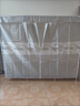 積易木坊衣架置物架帶防塵罩簡(jiǎn)易衣柜出租房臥室組裝鋼管鋼架加固加粗加厚 長(cháng)80CM-灰色 曬單實(shí)拍圖