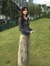 佐敘（zuoxu）條紋連帽長袖T恤女2025秋季新款設計感小眾修身顯瘦上衣打底衫潮 灰色 L （95-105斤） 曬單實拍圖