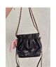 CHARLES&KEITH迷你菱格流浪包單肩斜挎雙肩包包女包生日禮物CK2-60782390 Black黑色 S 曬單實(shí)拍圖