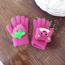 DUTRIEUX兒童卡通可愛(ài)草莓熊全包五指手套女童秋冬季加厚保暖分指針織指套 玫粉色草莓熊全指手套-適用2-8歲 彈力束口丨防風(fēng)保暖丨舒適親膚 曬單實(shí)拍圖