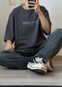 森馬（Semir）[商場(chǎng)同款]史迪奇合作系列短袖T恤男2025秋新款卡通印花上衣 褐灰20851 M 曬單實(shí)拍圖