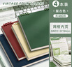 金值 新款高顏值筆記本復古方形本活頁(yè)筆記本本子上翻活頁(yè)本可拆卸初中生高中生不硌手錯題記事本 復古4色 曬單實(shí)拍圖